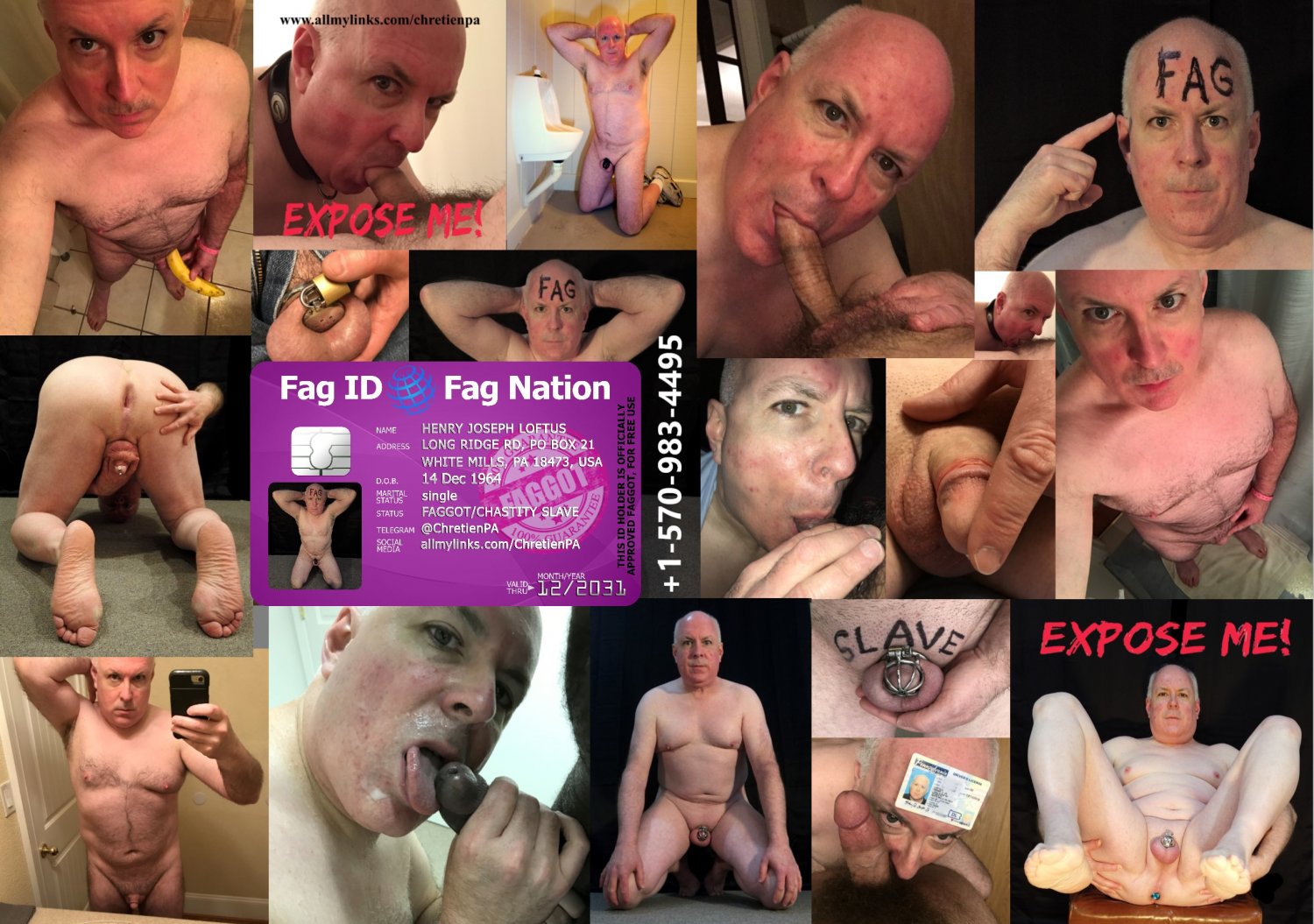 Faggot Henry Loftus aka ChretienPA PROFILE #CD49rLOv