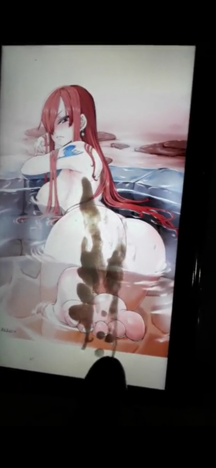 Erza Scarlet (Fairy Tail) Feet Cum Tribute SOP - EroMe